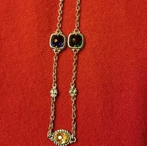 Ripka 16" 925 multi-colored gem necklace